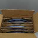 Famiware Star Dinner Plates for 6, 10 inches Plate Set, Scratch Resistant, Stoneware Dinnerware, Kitchen Modern Rustic Serving Dishes, Nebulas Blue