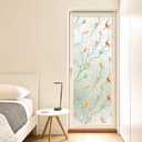 2 x Coavas One Way Window Privacy Film, Reflective Window Tint for Home See Out Not in, Sun Blocking Anti UV Static Cling Glass Windows Door Coverings for Winter (17.5 x 78.7 Inch, Z-translucent Birds)