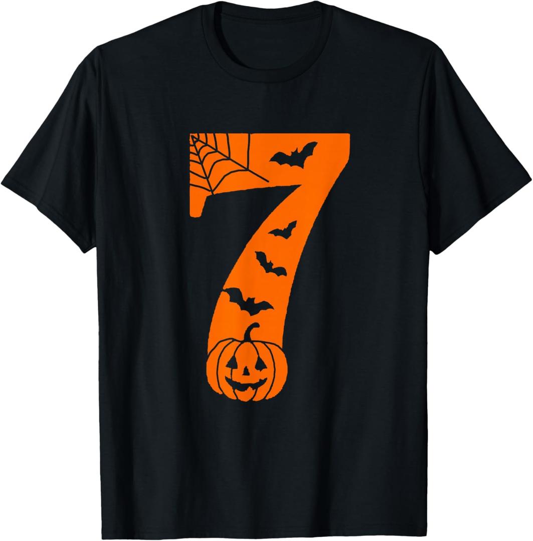 Number 7 Funny Meme Saying 6 7 Six Seven Halloween Costume T-Shirt, Size: XL