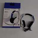 PDP AIRLITE Wired Stereo Gaming Headset, Officially Licensed by Sony PlayStation 5, PS5/PS4/PS3/PC, Lightweight Durable Headphones, 3.5mm audio jack, Noise-canceling Flip-to-Mute Mic, Frost White