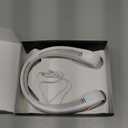 CIVPOWER Neck Fan: Portable Personal Neck Cooling Rechargeable Bladeless Fan - Hands Free 3 Speed 4000 mAh Battery USB Operated Wearable Headphone Design - for Men Women Outdoor Indoor (White)