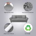 Sofa Slipcover with 2 Pillow Cover for 3 Cushion Couch, Non Slip Furniture Protector with Elastic Bottom, Washable Sofa Cover for Kids, Pets (Sofa, Light Gray)