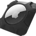 for Airtag Holder Strong Case Stick-On Mount for Airtag Protective Pasteable Accessories Air Tag Case Compatible with Apple AirTag Hidden Protective Location Tracker (1 Pack Black)