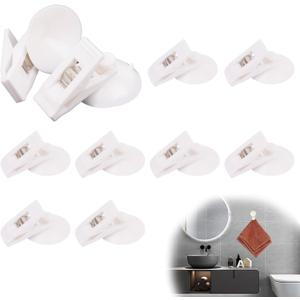10PCS Multiple Purpose Shower Curtain Suction Cup Clips to Wall, Prevent Water Splashing Out