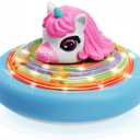 Hover Soccer Ball for Kids Indoor Toys for Girls Age 6, 7, 8, 9, 10, 11, 12 Year Old, Girl Birthday Gifts Unicorn Toys, Rechargeable Air Floating Soccer Toy with LED Lights Foam Bumper