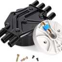 Ignition Distributor Cap and Rotor Kit Compatible with GMC Chevrolet Trucks V6 4.3L Vortec - 1996-2005 Astro Blazer, 1996-2001 Jimmy and more | Replace DR475 DR331 D465 D328A 10452457 10452458