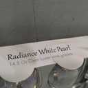 Circleware Radiance Wine Glasses, 4-Piece Glassware Set, Home Entertainment Party Dining Beverage Drinking Cups for Water, Liquor, Farmhouse Decor Gifts, 14.5 oz, White Pearl