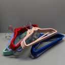 Multi-Color Premium Velvet Hangers with Mini Hooks, Pack of 50, Non Slip, Space Saving Cascading Clothes Hangers, 5 Colors, Pink, Lavender, Navy Blue, Red Burgundy and Mint Green