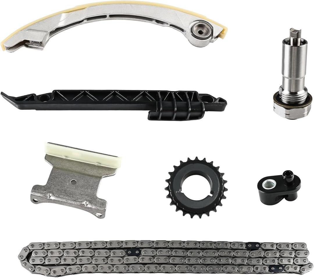 WATERWICH Engine Timing Chain Kit Compatible with Buick Chevrolet GMC Oldsmobile Pontiac Saab Saturn Malibu Replacement for 9-4201SA 94201SA 12635048 24461834