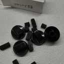 Jetec 4 Pack Universal Control Knobs Replacement with 12 Adapters for Oven/Stove/Range, Please Check Carefully Whether The Dimensions in Figure Match (Black)