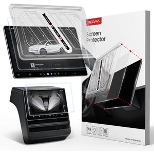 REEVAA Tesla Screen Protector for Model 3 2024–2026, 15.4" Matte, 2PCS | Anti-Glare, No Fingerprint, 1:1 Custom Fit, Easy Install with Auto-Align Dust-Removal Frame, 9H Aerospace Tempered Glass
