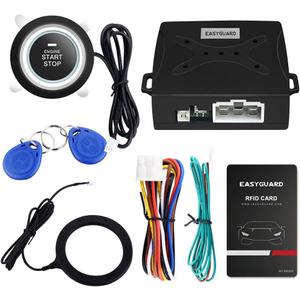 EASYGUARD EC004 Smart RFID Push Engine Start Button kit & Keyless Go System Upgrade Key Start to Push Start Cars Fits for Most DC12V Cars