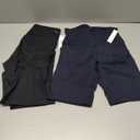 ODODOS High Waist Workout Shorts with Pockets for Women 6"/8" Inseam Tummy Control Gym Athletic Biker Shorts Size S, 2 Pack