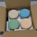 DRKIO 10 Oz Overnight Oats Containers with Lids - 4 Pack Glass Storage Jars with Airtight Lids Wide Mouth Mason Food Jars Great for Meal Prep Salad Chia Pudding Snacks Yogurt Sugar Spice Cereal