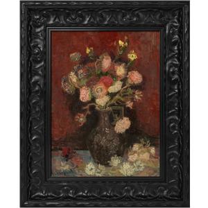 Antique DIY Wood Frame for 20x24 Canvas Paintings, No Front & Back, 2.6" Wide Vintage Frames For Baroque Victorian Wall Art Prints Class Artwork Designer, Home Office Gallery Decor (Black)