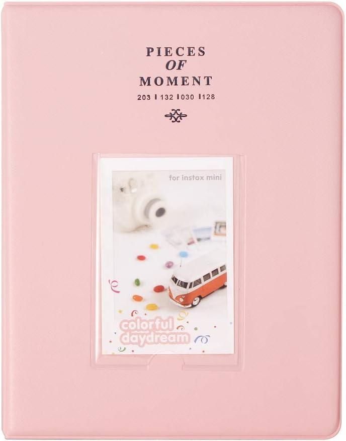 Mini Photo Album Book for Instax Fujifilm Polaroids HP Sprocket 2x3 Inch Pictures fugi Photos 128 Pockets Pink
