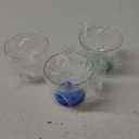 Rozer 3 Pcs Ice Cream Bowls 8.5 oz Colorful Clear Acrylic Dessert Cups Footed Cute Plastic Trifle Bowl for Serving Sundae Salad Ice Cream Cocktail Condiment Fruit Snack Holiday Party