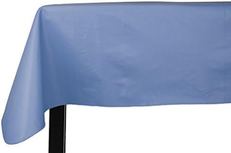 Yourtablecloth Heavy Duty Vinyl Rectangle or Square Tablecloth – 6 Gauge Heavy Duty Tablecloth – Flannel Backed – Wipeable Tablecloth, 52 x 70 Sky Blue