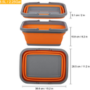 Tiawudi 1 Pack Collapsible Sink with 2.25 Gal / 8.5L Each Wash Basin for Washing Dishes, Camping, Hiking and Home