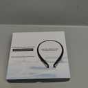 Tyxmere Bluetooth 5.3 Neckband Bluetooth Headphone, Sweat Resistant Noise Cancelling Stereo Headphones, and Retractable Ear Tips for Music, Conference, VideosBright Black