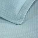 Superior Solitaire Cotton 2 Piece Bedspread Set, Home Bed Decor, Decorative Textured Bed Spread, 1 Pillow Sham, Airy Blanket, Matelasse Coverlet Bedding, All-Season Accent Blanket, Twin, Aqua