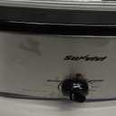 Sunvivi Roaster Oven, Electric Roaster Oven with Viewing Lid, 30lb 26-Quart Turkey Roaster with Unique Defrost/Warm Function, Large Roaster with Removable Pan & Rack, Stainless Steel, Silver
