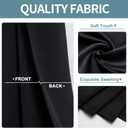 ChrisDowa Blackout Curtains 48 inches Long for Bedroom - 2 Panels Set Grommet Thermal Insulated Room Darkening Curtains for Living Room (Black, 42 x 48 Inch)