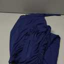 Women Sexy Mesh Tie Low Back Sleeveless Split Ruched Maxi Dress Party Cocktail Long Dress Wedding Guest Dresses (Small, Navy Blue)