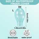 Waterproof Toe & Finger Cover Protectors for Wounds, Bathing, Pedicures, Manicures, Nail Care, Comfort-Fit Silicone Finger & Toe Sleeves(4 Large)