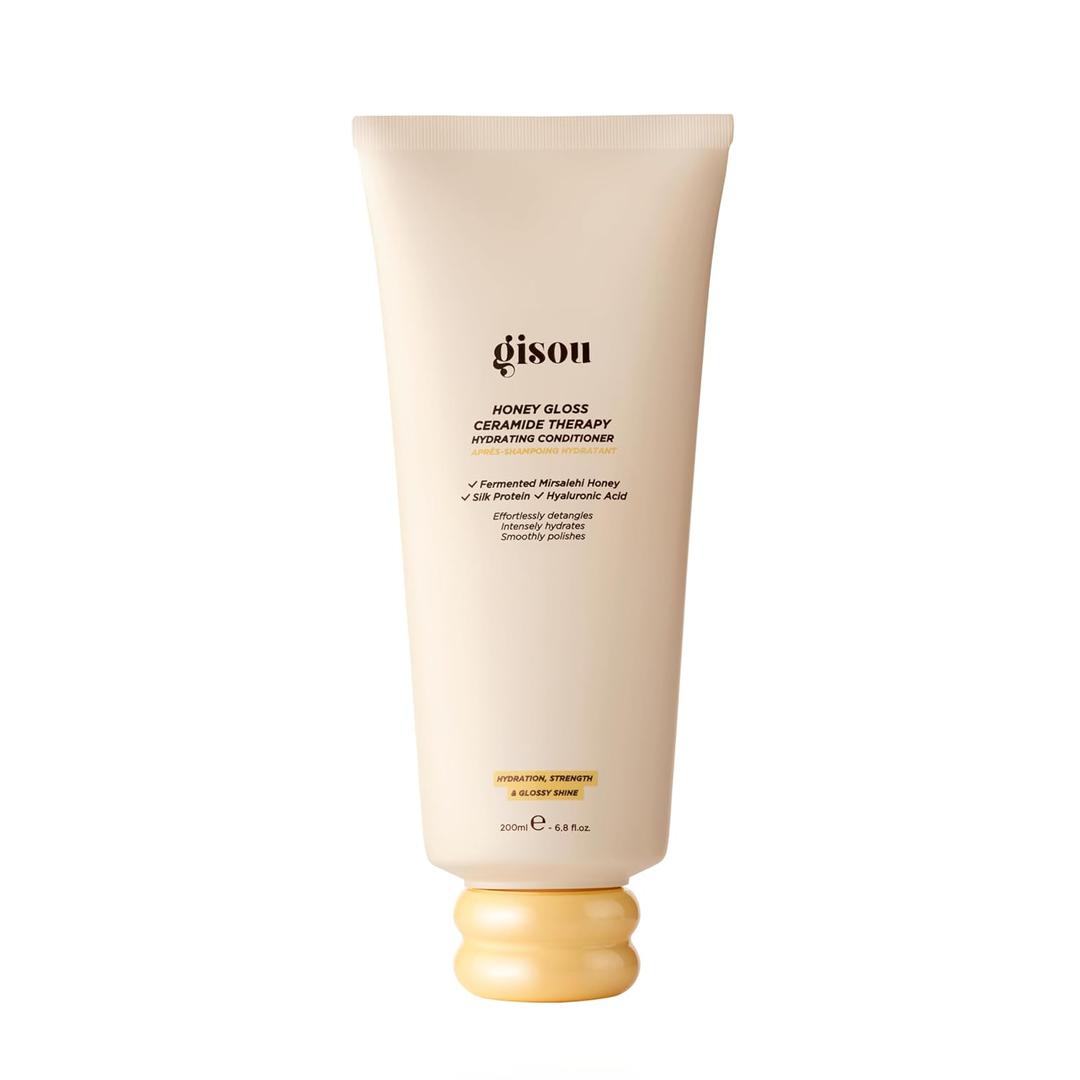Gisou Honey Gloss Ceramide Therapy Hydrating Conditioner  Smooths, Detangles & Adds Shine with Mirsalehi Honey & Ceramides (6.8 Fl Oz)