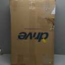 Drive Medical 10210-1 2-Button Folding Walker with Wheels, Rolling Walker, Front Wheel Walker, Lightweight Walkers for Seniors and Adults Weighing Up To 350 Pounds, Adjustable Height, Silver