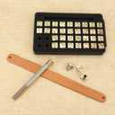 Yoption 37 Pieces Leather Stamping Tool Set, 26 Letters Alphabet & 10 Numbers Stamps Steel Punch Tool 9mm + 1 Stamping Handle for Leather Craft