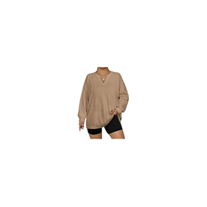 AlvaQ Womens Oversized Sweatshirt Hoodies Fashion Trendy 2025 Casual Long Sleeve Drop Shouler Pullover Tops Winter Clothes Brown X-Large