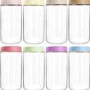 SHOWIN Overnight Oats Containers with Lids, 24oz Glass Jars with Lids 8 pcs, Wide Mouth Mason jars for Salad, Yogurt, Snacks, Meal Prep (Multicolor)