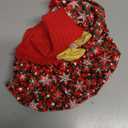 CuteBone Christmas Dog Sweater Dress Turtleneck Puppy Sweater with Bowtie Leash Hole Pullover Winter Dress for Small Dogs (Merry Christmas 1)