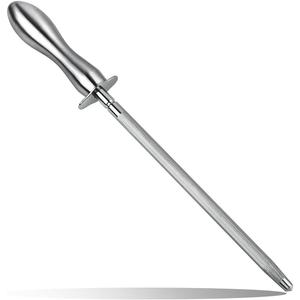 Honing Steel Kitchen Knife Sharpener Rod 12 Inch Sharpening Steel for Knives Premium Tungsten Steel with 304 Stainless Steel Handle