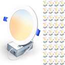 LED Recessed Light, 5CCT, White, 6 Inch, 36 Pack