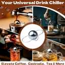 2-pack XL Espresso Cooling Balls, Stainless Steel Iced Coffee Coolers, Suitable for Cooling Espresso, Safe Materials, Enhances Coffee Flavor