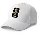Official FIFA World Cup Licensed Baseball Cap, Adjustable Cotton Baseball Caps for Men Women, Soccer Fan Merchandise,Breathable Hat White