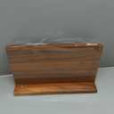 XYJ Extra Large Magnetic Knife Block Acacia Wood Knife Set Holder Stand With Stronge Magnetic Strip Kitchen Knives Storage Rack Organizer Tools No Drilling (15.5*8.7 inch, dark wood color)