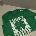 Funny Lucky Dude Boys St Patricks Day Shirt Toddler Kids T-Shirt (Green), Medium