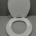 BEMIS 500EC 390 Toilet Seat with Easy Clean & Change Hinges, 1 Pack Round, Cotton White
