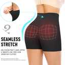 Werena Seamless Shaping Boyshorts Panties for Women Slip Shorts Under Dress Shapewear Shorts Tummy Control Underwear (Black, M)