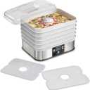 Hamilton Beach Digital Food Dehydrator for Fruit and Jerky, Vegetables and More, 5 Trays, Adjustable Temperature, 48 Hour Timer + Auto Shutoff, Grey (32100A)