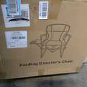 2 Pack Oversized Camping Chair Directors Chairs with Side Table