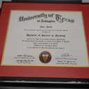 GMFrames 11x14 Diploma Degree Frame with Red Mat or Display 15x18 Certificates without Mat,Solid Wood,Black Finish with Intricate Black Rope Detail,UV Protection Acrylic, 15x18 for 11x14 with Mat