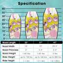 Bodyboard with Wrist Leash Lightweight Body Board for Adults with EPS Core 33/37/41 Inch Choose Color