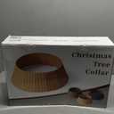 36in Extra Large Christmas Tree Collar - Wicker Woven Tree Collars for Artificial Trees - Large Rattan Rustic Farmhouse Basket for Tree Base Cover with Cord Cut-Out for 7.5ft 9ft 12ft Tree(Natural)