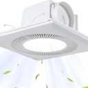 Bathroom Exhaust Fan With Light,DC Energy-Saving Ventilation Fan, Ceiling Mount Ventilation Fan & Light 6500K Combo,Newly upgraded silent exhaust fan for the bathroom