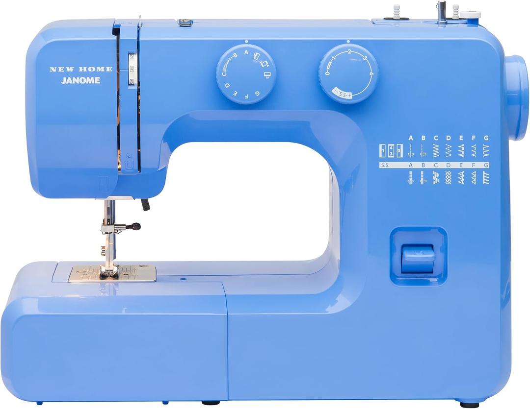 Janome Blue Couture Easy-to-Use Sewing Machine with Interior Metal Frame, Bobbin Diagram
